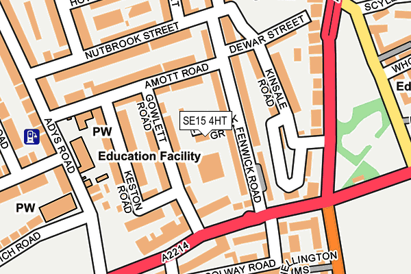 SE15 4HT map - OS OpenMap – Local (Ordnance Survey)
