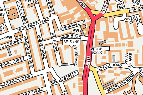 SE15 4NS map - OS OpenMap – Local (Ordnance Survey)