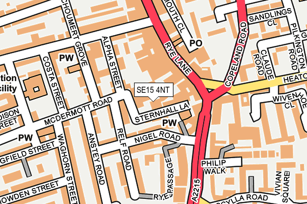 SE15 4NT map - OS OpenMap – Local (Ordnance Survey)