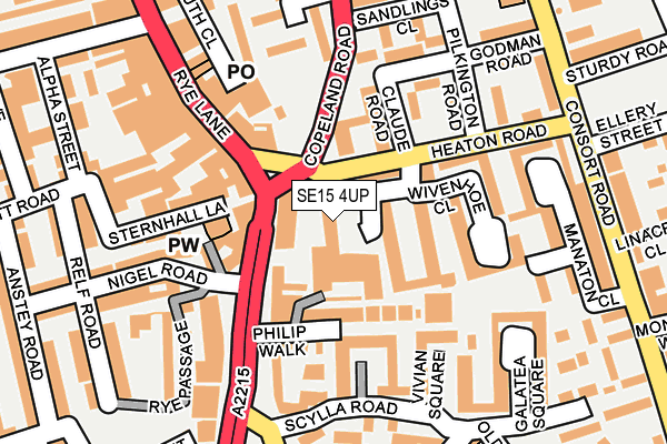 SE15 4UP map - OS OpenMap – Local (Ordnance Survey)