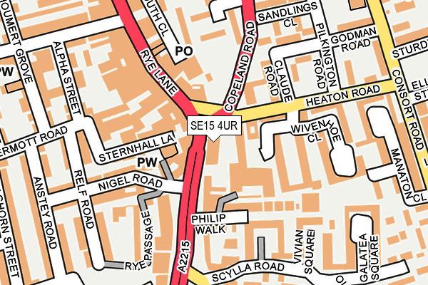 SE15 4UR map - OS OpenMap – Local (Ordnance Survey)