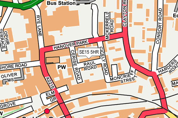 SE15 5HR map - OS OpenMap – Local (Ordnance Survey)