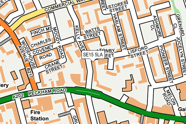 SE15 5LA map - OS OpenMap – Local (Ordnance Survey)