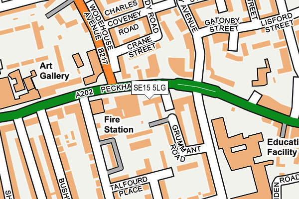 SE15 5LG map - OS OpenMap – Local (Ordnance Survey)
