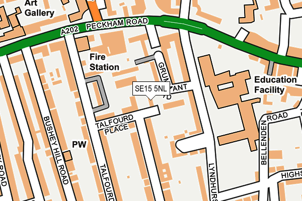 SE15 5NL map - OS OpenMap – Local (Ordnance Survey)