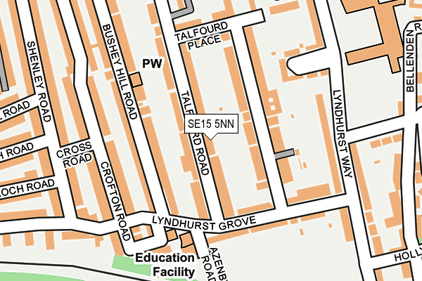 SE15 5NN map - OS OpenMap – Local (Ordnance Survey)