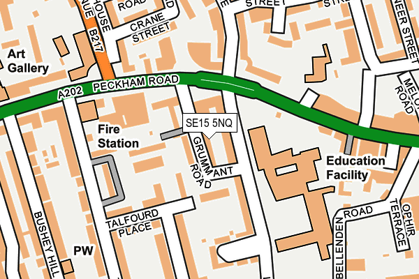 SE15 5NQ map - OS OpenMap – Local (Ordnance Survey)