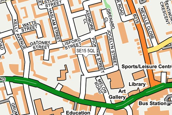SE15 5QL map - OS OpenMap – Local (Ordnance Survey)