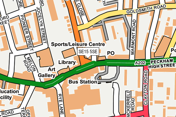 SE15 5SE map - OS OpenMap – Local (Ordnance Survey)