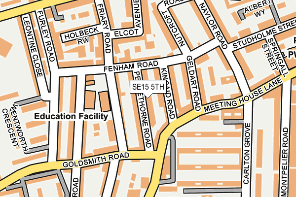 SE15 5TH map - OS OpenMap – Local (Ordnance Survey)