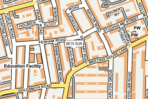 SE15 5UN map - OS OpenMap – Local (Ordnance Survey)
