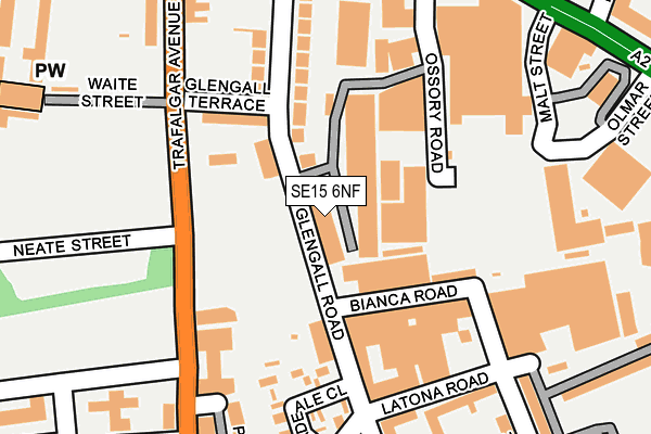 SE15 6NF map - OS OpenMap – Local (Ordnance Survey)