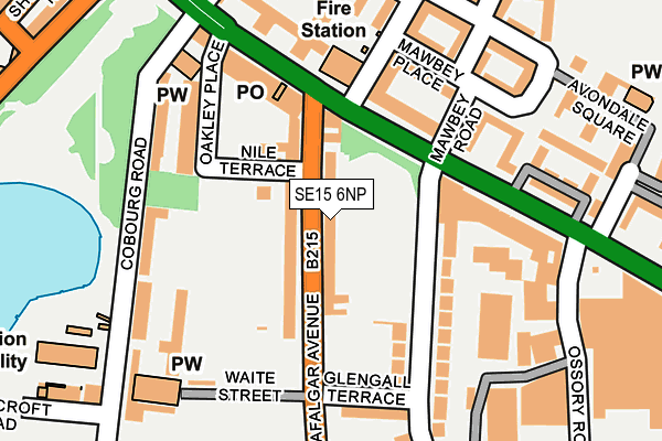 SE15 6NP map - OS OpenMap – Local (Ordnance Survey)