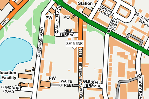 SE15 6NR map - OS OpenMap – Local (Ordnance Survey)