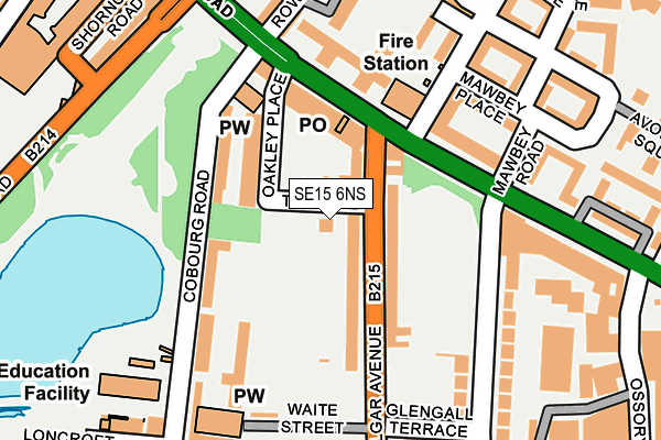 SE15 6NS map - OS OpenMap – Local (Ordnance Survey)