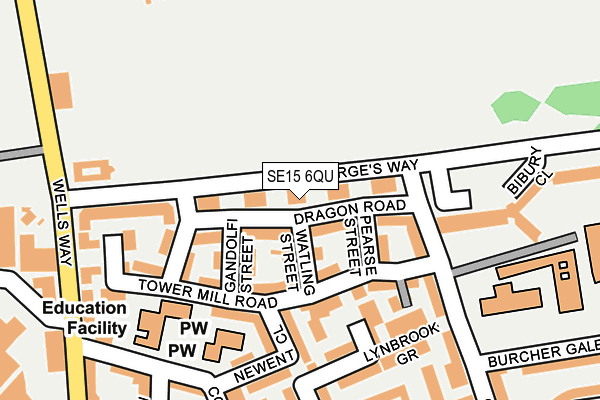 SE15 6QU map - OS OpenMap – Local (Ordnance Survey)
