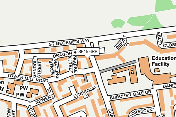 SE15 6RB map - OS OpenMap – Local (Ordnance Survey)