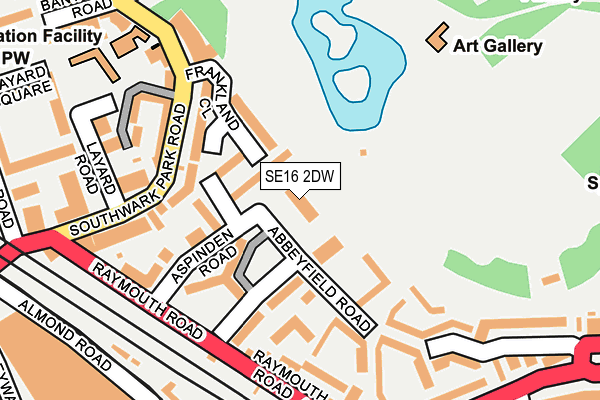 SE16 2DW map - OS OpenMap – Local (Ordnance Survey)