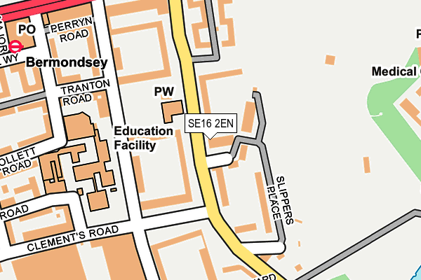 SE16 2EN map - OS OpenMap – Local (Ordnance Survey)