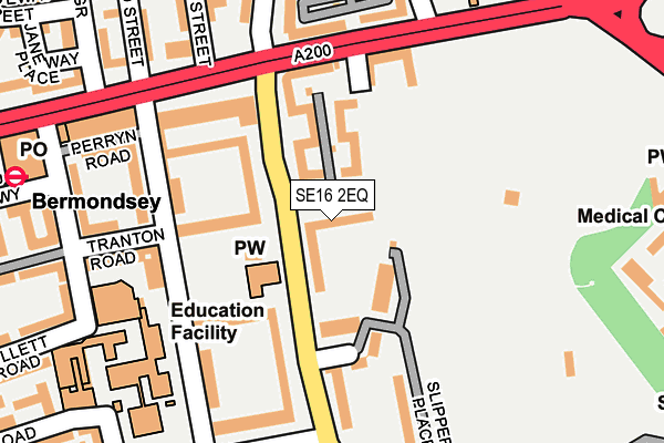 SE16 2EQ map - OS OpenMap – Local (Ordnance Survey)
