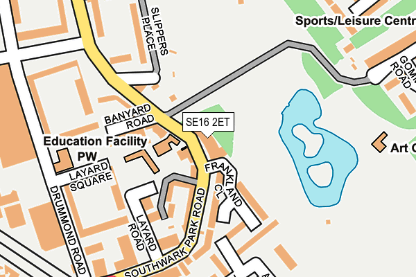 SE16 2ET map - OS OpenMap – Local (Ordnance Survey)