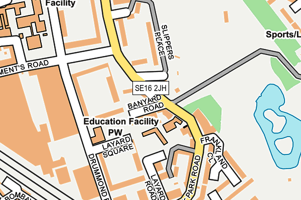 SE16 2JH map - OS OpenMap – Local (Ordnance Survey)