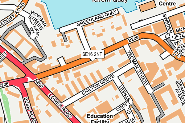 SE16 2NT map - OS OpenMap – Local (Ordnance Survey)