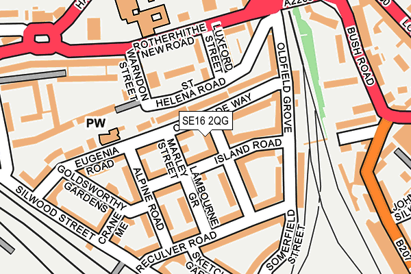 SE16 2QG map - OS OpenMap – Local (Ordnance Survey)