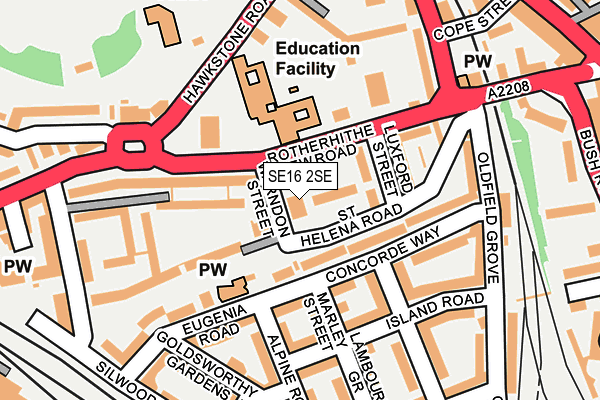 SE16 2SE map - OS OpenMap – Local (Ordnance Survey)