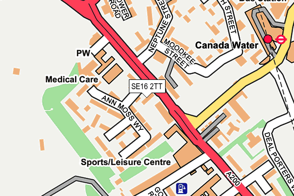 SE16 2TT map - OS OpenMap – Local (Ordnance Survey)