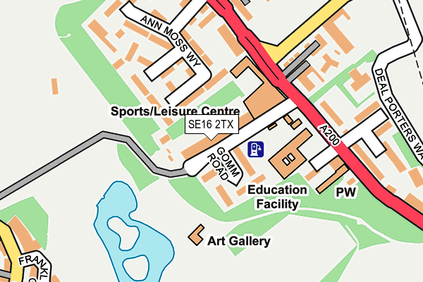 SE16 2TX map - OS OpenMap – Local (Ordnance Survey)