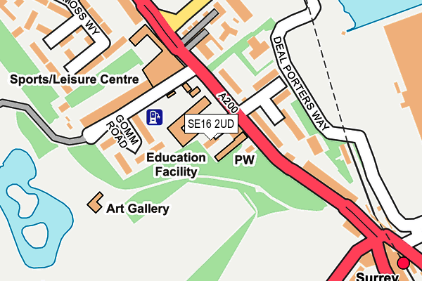 SE16 2UD map - OS OpenMap – Local (Ordnance Survey)