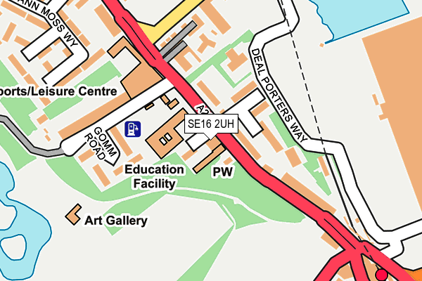 SE16 2UH map - OS OpenMap – Local (Ordnance Survey)