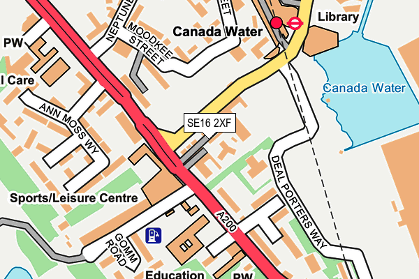 SE16 2XF map - OS OpenMap – Local (Ordnance Survey)