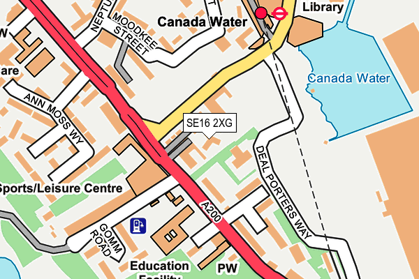 SE16 2XG map - OS OpenMap – Local (Ordnance Survey)