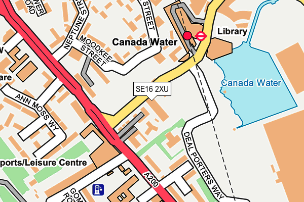 SE16 2XU map - OS OpenMap – Local (Ordnance Survey)