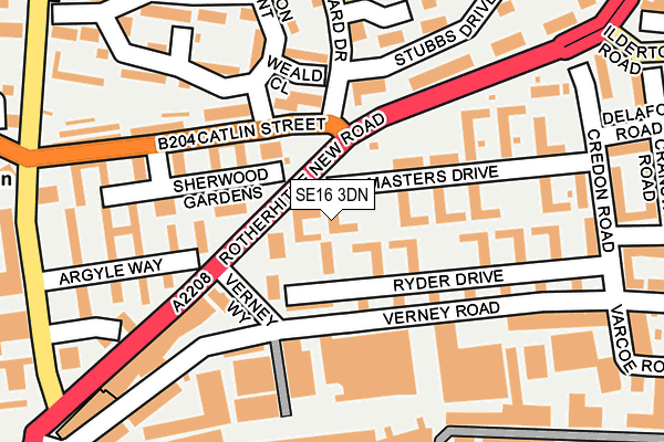 SE16 3DN map - OS OpenMap – Local (Ordnance Survey)