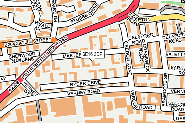 SE16 3DP map - OS OpenMap – Local (Ordnance Survey)