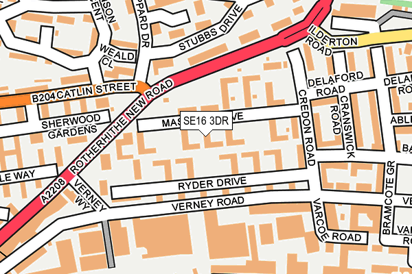 SE16 3DR map - OS OpenMap – Local (Ordnance Survey)