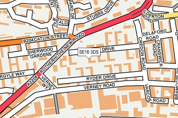 SE16 3DS map - OS OpenMap – Local (Ordnance Survey)