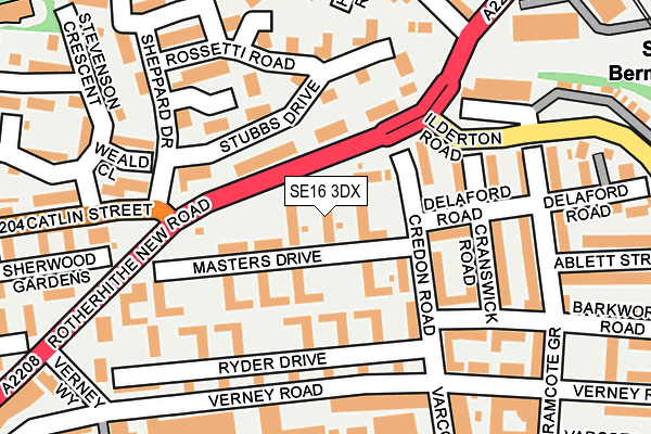 SE16 3DX map - OS OpenMap – Local (Ordnance Survey)