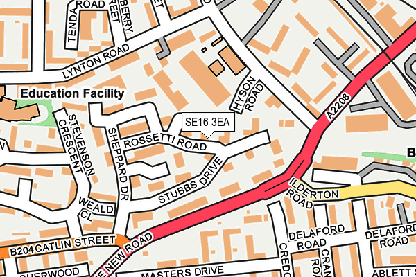 SE16 3EA map - OS OpenMap – Local (Ordnance Survey)