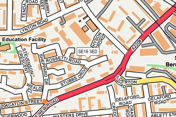 SE16 3ED map - OS OpenMap – Local (Ordnance Survey)