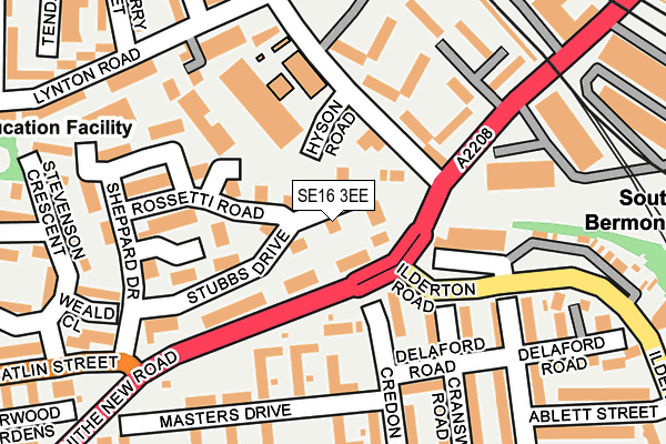 SE16 3EE map - OS OpenMap – Local (Ordnance Survey)