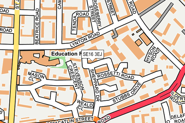 SE16 3EJ map - OS OpenMap – Local (Ordnance Survey)