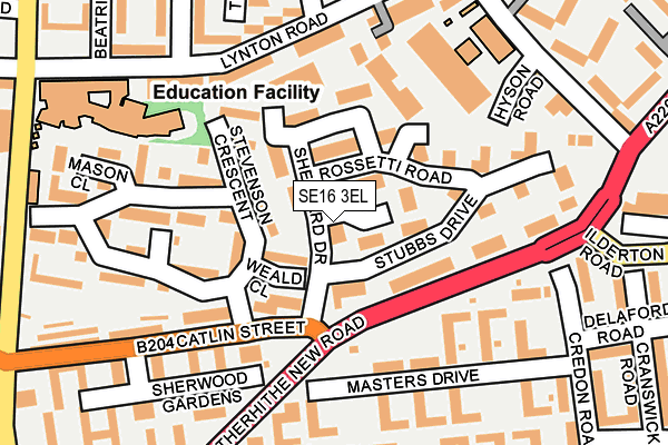SE16 3EL map - OS OpenMap – Local (Ordnance Survey)