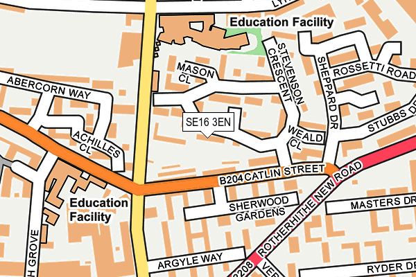 SE16 3EN map - OS OpenMap – Local (Ordnance Survey)