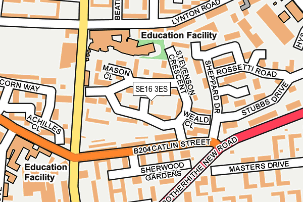SE16 3ES map - OS OpenMap – Local (Ordnance Survey)