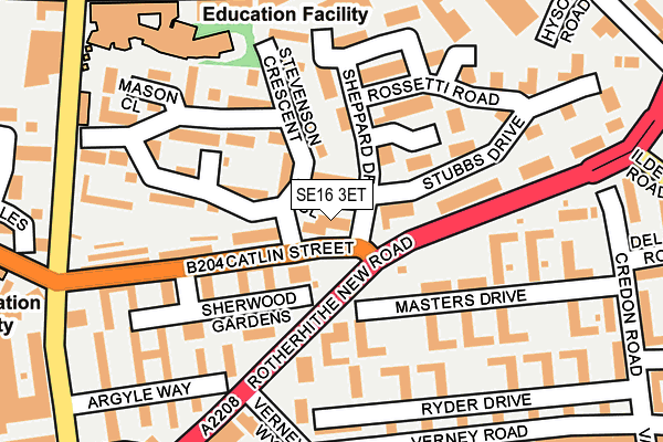 SE16 3ET map - OS OpenMap – Local (Ordnance Survey)