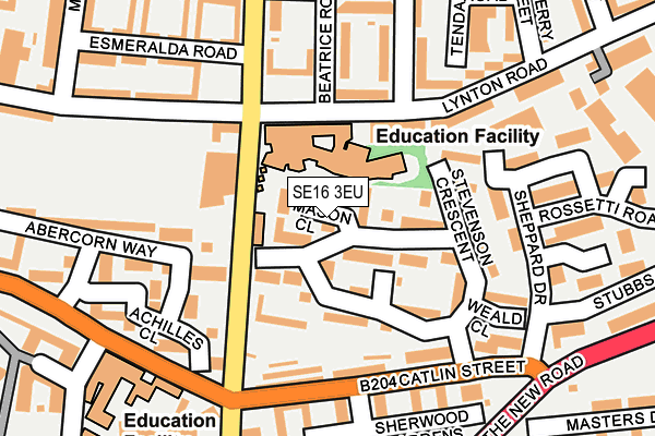 SE16 3EU map - OS OpenMap – Local (Ordnance Survey)